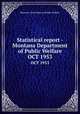 Statistical report - Montana Department of Public Welfare. OCT 1953, Montana. State Dept. of Public Welfare 