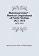 Statistical report - Montana Department of Public Welfare. OCT 1954, Montana. State Dept. of Public Welfare 