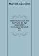 Mittheilungen aus dem Jahrbuche der Kgl. ungarischen Geologischen Anstalt. bd.7, Magyar Kiri Fani Intt 