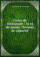 Cours de litterature : 7e et 8e annee : brevets de capacite, 