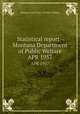 Statistical report - Montana Department of Public Welfare. APR 1957, Montana. State Dept. of Public Welfare 
