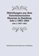 Mitteilungen aus dem Naturhistorischen Museum in Hamburg. Jahr.2 1883-1884, Naturhistorisches Museum in Hamburg 