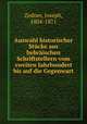 Auswahl historischer Stucke aus hebraischen Schriftstellern vom zweiten Jahrhundert bis auf die Gegenwart, Zedner, Joseph, 1804-1871 