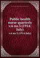 Public health nurse quarterly. v.6 no.3 (1914:July), National Organization for Public Health Nursing (U.S.) 