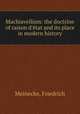 Machiavellism: the doctrine of raison d