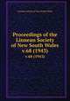 Proceedings of the Linnean Society of New South Wales. v.68 (1943), Linnean Society of New South Wales 