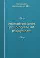 Animadversiones philologicae ad theognidem, Herwerden, Henricus van, 1831- 