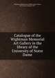 Catalogue of the Wightman Memorial Art Gallery in the library of the University of Notre Dame, Wightman Memorial Art Gallery (Notre Dame, Ind.),Gerrer, Gregory, 1867- 