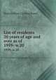 List of residents 20 years of age and over as of . 1959- w.20, Boston (Mass.). Listing Board 
