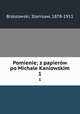 Pomienie; z papierw po Michale Kaniowskim. 1, Brzozowski, Stanisaw, 1878-1911 