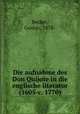 Die aufnahme des Don Quijote in die englische literatur (1605-c. 1770), Becker, Gustav, 1878- 