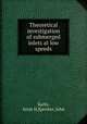 Theoretical investigation of submerged inlets at low speeds, Sacks, Alvin H,Spreiter, John 