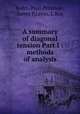 A summary of diagonal tension Part I : methods of analysis, Kuhn, Paul,Peterson, James P,Levin, L Ros 