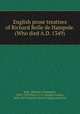 English prose treatises of Richard Rolle de Hampole. (Who died A.D. 1349), Rolle, Richard, of Hampole, 1290?-1349,Perry, G. G. (George Gresley), 1820-1897,Catholic Church. Liturgy and ritual 