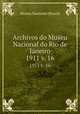 Archivos do Museu Nacional do Rio de Janeiro.. 1911 v. 16, Museu Nacional (Brazil) 