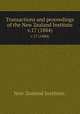 Transactions and proceedings of the New Zealand Institute.. v.17 (1884), New Zealand Institute. 