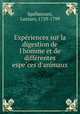 Expe?riences sur la digestion de l
