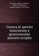 Genera et species insectorum e generosissimi auctoris scriptis, De Geer 