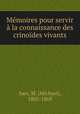 Memoires pour servir a la connaissance des crinoides vivants, Sars, M. (Michael), 1805-1869 