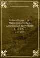 Abhandlungen der Naturhistorischen Gesellschaft Nu?rnberg.. v. 17 1907, Naturhistorische Gesellschaft Nu?rnberg. 