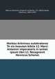 Markou Antninou autokratoros Tn eis heauton biblia 12. Marci Antonini imperatoris in semet ipsum libri 12. Recognovit Henricus Schenel, Marcus Aurelius, Emperor of Rome, 121-180,Schenkl, Henricus, 1859-1919 