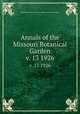 Annals of the Missouri Botanical Garden. v. 13 1926, Henry Shaw School of Botany.,Missouri Botanical Garden. 