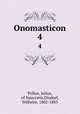 Onomasticon. 4, Pollux, Julius, of Naucratis,Dindorf, Wilhelm, 1802-1883 