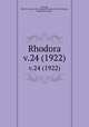 Rhodora. v.24 (1922), Fernald, Merritt Lyndon,,New England Botanical Club.,Robinson, Benjamin Lincoln, 