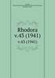 Rhodora. v.43 (1941), Fernald, Merritt Lyndon,,New England Botanical Club.,Robinson, Benjamin Lincoln, 
