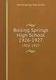 Boiling Springs High School. 1926-1927, Boiling Springs High School 