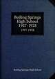 Boiling Springs High School. 1927-1928, Boiling Springs High School 