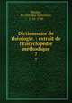 Dictionnaire de theologie. : extrait de l