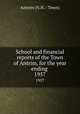 School and financial reports of the Town of Antrim, for the year ending .. 1957, Antrim (N.H. : Town) 