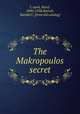 The Makropoulos secret, Karel C?apek 