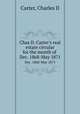 Chas D. Carter`s real estate circular for the month of . Dec. 1868-May 1871, Charles D. Carter 