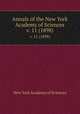 Annals of the New York Academy of Sciences. v. 11 (1898), New York Academy of Sciences 