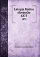 Letopis Matice slovenske. 1875, Slovenska matica v Ljublijani 