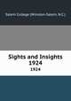 Sights and Insights. 1924, Salem College (Winston-Salem, N.C.) 