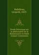 Etude historique sur la philosophie de la Renaissance en Italie (Cesare Cremonini), Leopold Mabilleau 