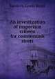 An investigation of inspection criteria for countersunk rivets., Sanders, Lewis Bend. 