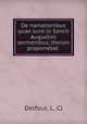 De narrationibus quae sunt in Sancti Augustini sermonibus, theism proponebat ., Delfour, L. Cl 