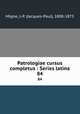 Patrologiae cursus completus : Series latina. 84, Migne, J.-P. (Jacques-Paul), 1800-1875 