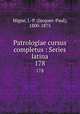 Patrologiae cursus completus : Series latina. 178, Migne, J.-P. (Jacques-Paul), 1800-1875 