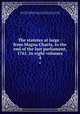 The statutes at large : from Magna Charta, to the end of the last parliament, 1761. In eight volumes. 4, Great Britain,Ruffhead, Owen, 1723-1769,Adams, John, 1735-1826, former owner. BRL,Boston Public Library) John Adams Library BRL 