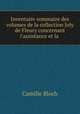 Inventaire sommaire des volumes de la collection Joly de Fleury concernant l