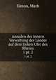 Annalen der innern Verwaltung der Lnder auf dem linken Ufer des Rheins. 1 pt. 2, Simon, Math 