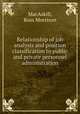 Relationship of job analysis and position classification to public and private personnel administration., MacAskill, Ross Morrison 