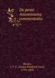 De peste Antoniniana commentatio, Hecker, J. F. C. (Justus Friedrich Carl), 1795-1850 