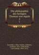 Die philosophie des heiligen Thomas von Aquin. 2, Ceferino Gonzalez y Diaz Tunon 