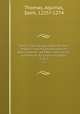 Sancti Thomae Aquinatis Doctoris Angelici ordinis praedicatorum Opera omnia : ad fidem optimarum editionum accurate recognita. 7, pt.2, Thomas, Aquinas, Saint, 1225?-1274 